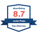 Avvo rated 8.7 Top Attorney Jordan Phelps